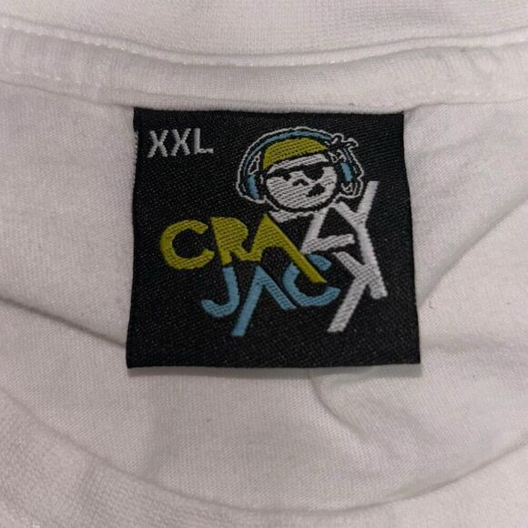 crazy jack mens xxl fiji islands white crew neck short sleeve t-shirt - Picture 2 of 10